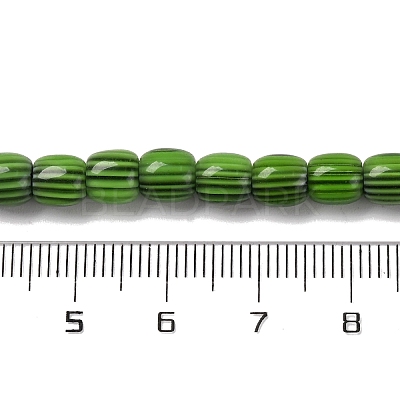 Handmade Lampwork Chevron Beads Strands LAMP-K041-01A-12-1