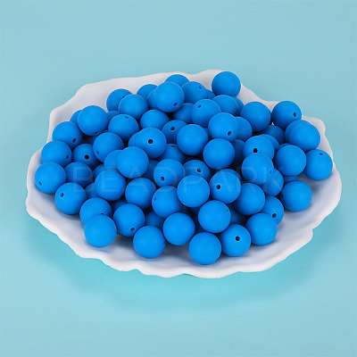 Round Silicone Focal Beads SI-JX0046A-26-1