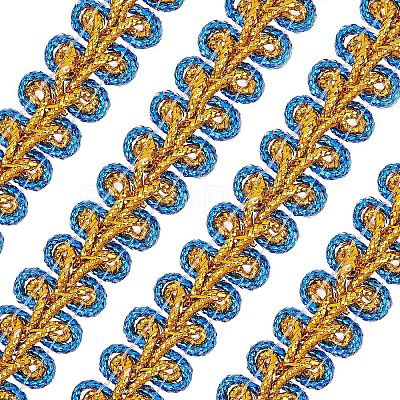Lace Trim Polyester Ribbon for Jewelry Making OCOR-WH0071-007A-1