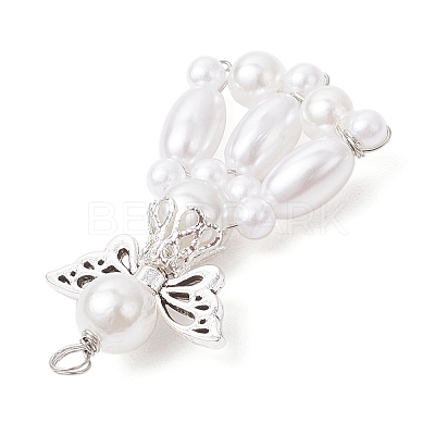 ABS Plastic Imitation Pearl Pendants PALLOY-JF03730-1