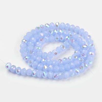 Electroplate Glass Beads Strands EGLA-A034-J8mm-L03-1