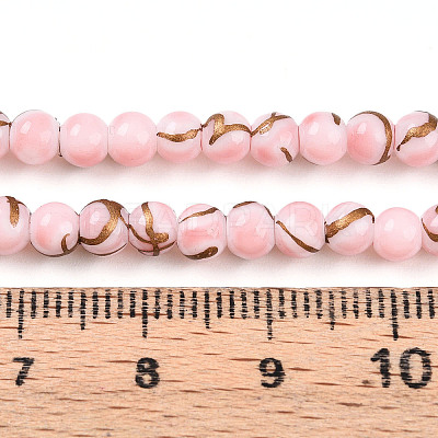 Baking Paint Glass Beads Strands DGLA-N010-4mm-01-1