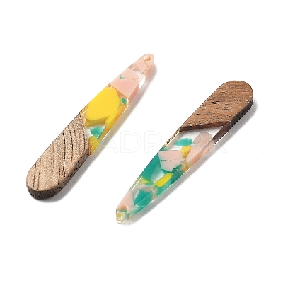 Resin and Walnut Pendants FIND-R051-08B-1