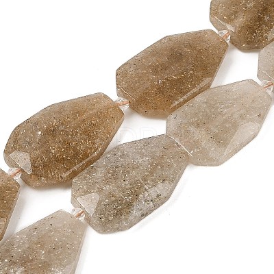 Natural Gold Strawberry Quartz Beads Strands G-P548-B12-01-1