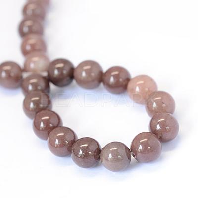 Natural Purple Aventurine Round Bead Strands G-E334-6mm-21-1