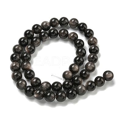 Natural Silver Obsidian Beads Strands G-S150-20A-10MM-1