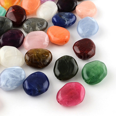 Imitation Gemstone Acrylic Beads OACR-R027-M-1