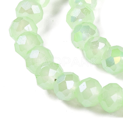 Baking Electroplate Glass Beads Strands DGLA-A039-J8mm-B10-1