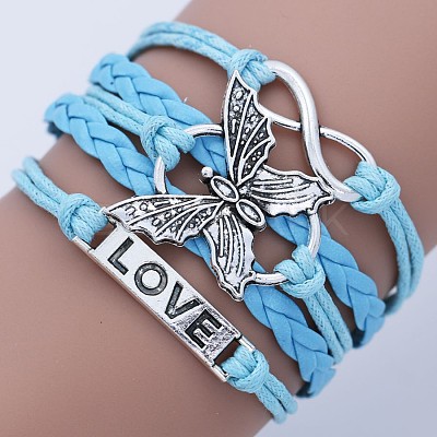 Imitation Leather Multi-strand Bracelets WG22DAF-06-1