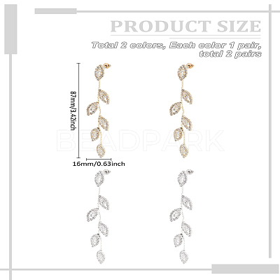 2 Pairs 2 Colors Brass Stud Earrings EJEW-LP0001-84-1