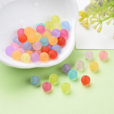 Transparent Acrylic Ball Beads FACR-R021-6mm-M-1