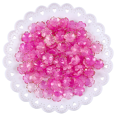180Pcs Acrylic Bead Caps OACR-PA0001-37A-1