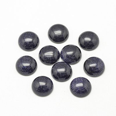 Synthetic Blue Goldstone Cabochons G-R416-12mm-34-1
