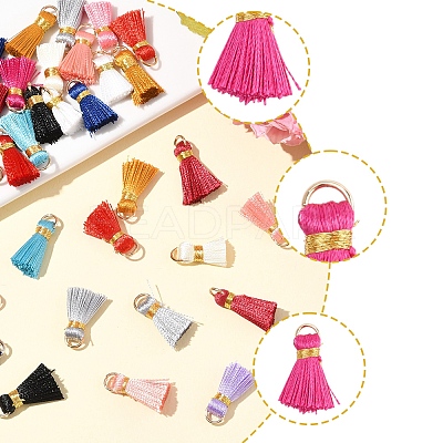 20Pcs Handmade Polycotton(Polyester Cotton) Tassel Decorations FIND-FS0003-27K-1