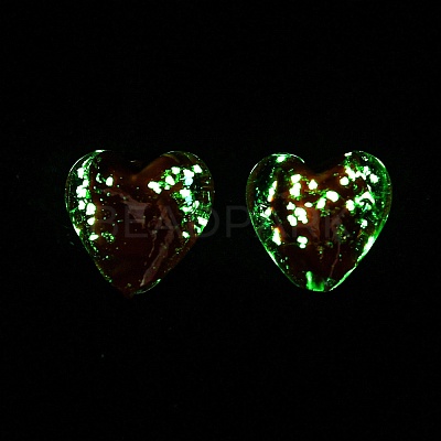 Luminous Handmade Gold Sand Lampwork Beads FOIL-B001-03C-1