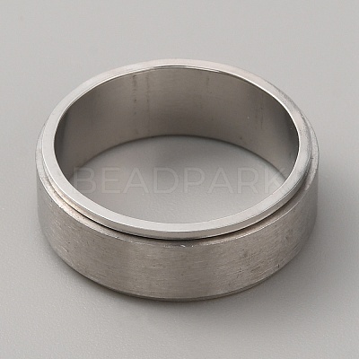 304 Stainless Steel Plain Rotating Finger Ring RJEW-WH0011-10E-P-1