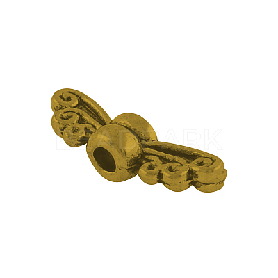 Tibetan Style Alloy Fairy Wing Beads TIBEB-6007-AG-LF-1