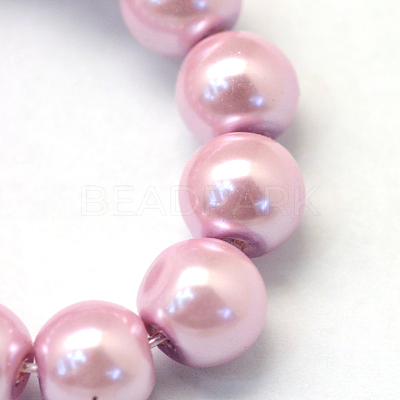 Baking Paint Pearlized Glass Pearl Beads Strands X-HY-Q003-10mm-47-1