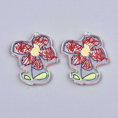Transparent Clear Acrylic Pendants KY-S158-70-1