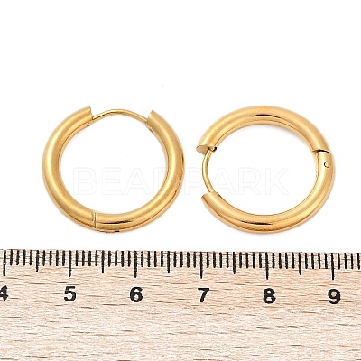 Ion Plating(IP) 304 Stainless Steel Huggie Hoop Earrings X-EJEW-O087-06A-1