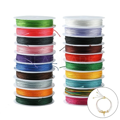 10 Rolls 10 Colors 10M 9-ply Polyester Round Thread OCOR-YW0001-07A-1