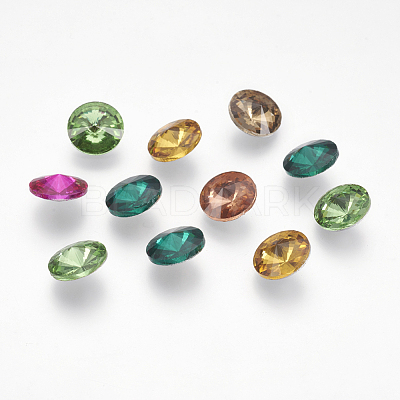 Glass Pointed Back Rhinestone RGLA-R003-10mm-M-1