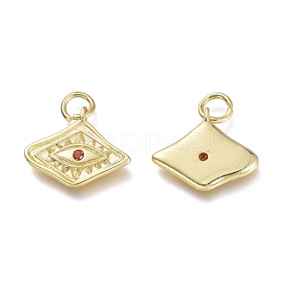 Brass Micro Pave Cubic Zirconia Pendants LS-KK-P188-C08-G-1