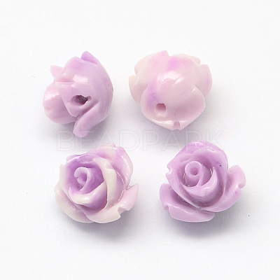 Dyed Synthetic Coral Flower Beads GSHE-Q003-02-1