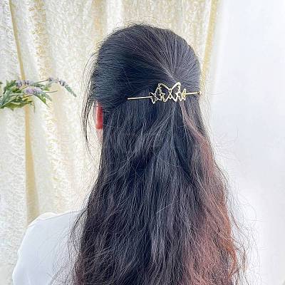 Alloy Hair Sticks OHAR-Z001-04G-1