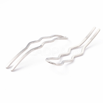 Rack Plating Brass Hair Forks OHAR-C004-01P-1