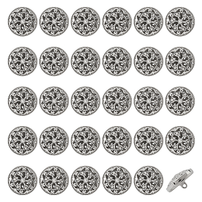 Alloy Shank Buttons FIND-WH0199-427P-1