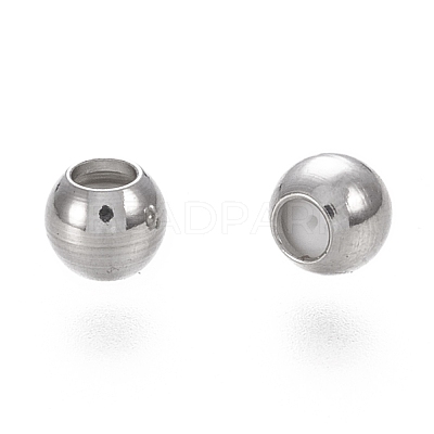202 Stainless Steel Beads STAS-K204-02E-P-1