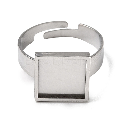 304 Stainless Steel Adjustable Ring Settings STAS-D374-02P-01-1