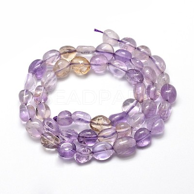 Natural Ametrine Gemstone Smooth Nuggets Bead Strands G-J335-09-1