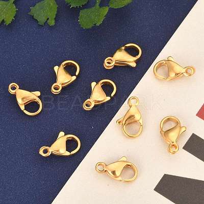 304 Stainless Steel Lobster Claw Clasps STAS-T040-PJ212-11-1