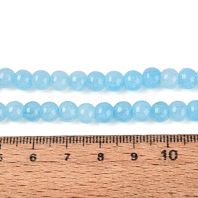 Ombre Effect Dyed Crackle Glass Beads Strands GLAA-Q106-01A-B05-1