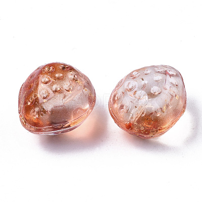 Transparent Spray Painted Glass Beads GLAA-R215-01-B06-1