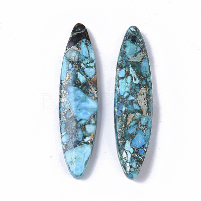 Synthetic Regalite/Imperial Jasper/Sea Sediment Jasper Pendants G-S366-008C-1