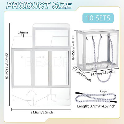 Foldable Hot Stamping Transparent PVC Packaging Boxes CON-WH0123-24B-01-1