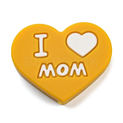 Mother's Day Silicone Focal Beads FIND-PW0005-12C-1