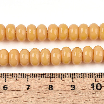 Opaque Spray Painted Glass Beads GLAA-ZX008-8mm-18Y-1