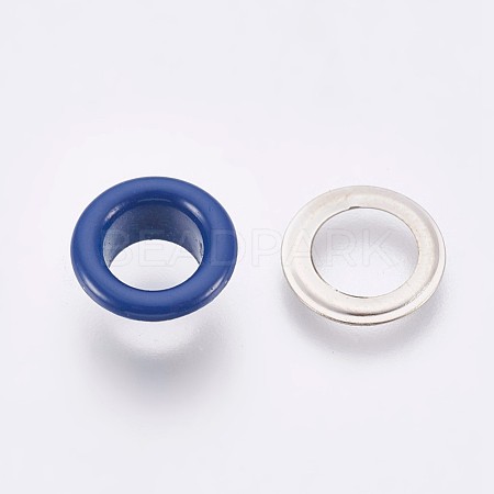 Iron Grommet Eyelet Findings IFIN-WH0023-A10-1