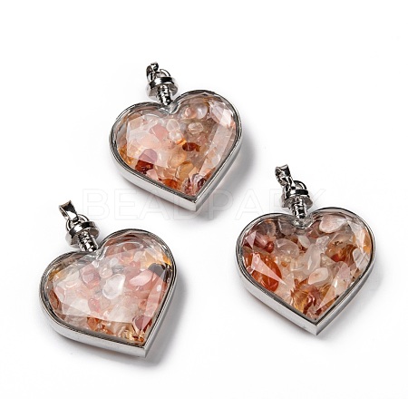 Glass Bottle Pendants G-Z010-02J-1