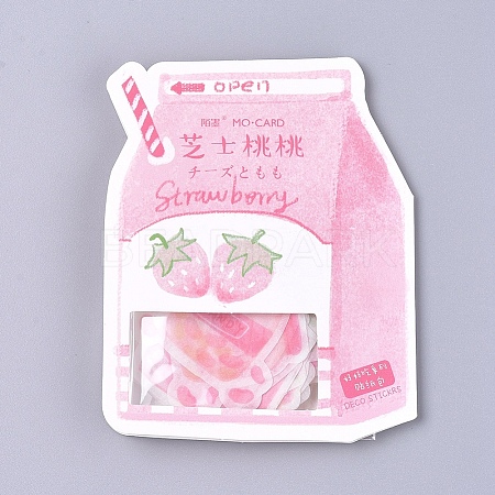 Strawberry Theme Self Adhesive Food Stickers Set DIY-WH0163-32C-1
