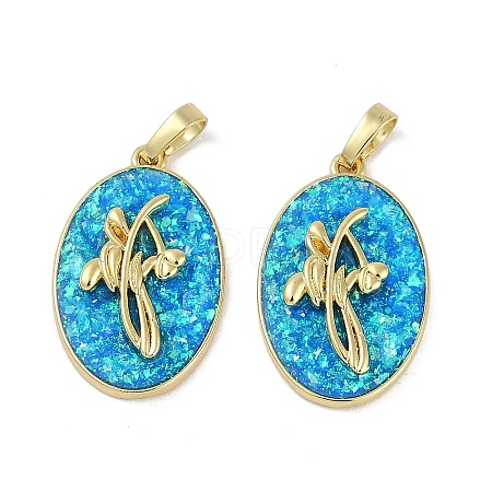 Rack Plating Brass Pendants KK-U032-91G-04-1