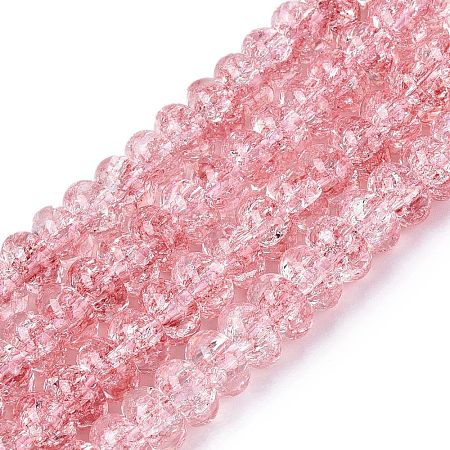 Crackle Transparent Glass Beads Strands GLAA-N069-02A-05-1