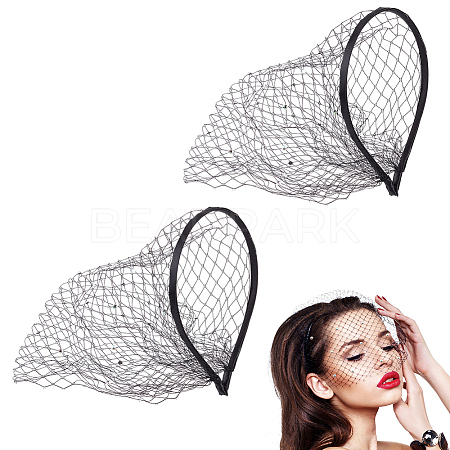 Polyester Rhinestone Claw Hair Hair Bands PHAR-WH0020-06A-1