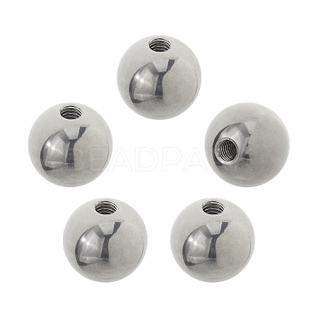 5Pcs 304 Stainless Steel Round Cord End Caps STAS-FH0002-40A-1