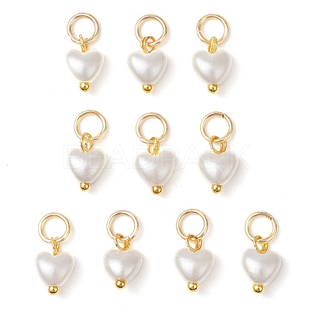 ABS Imitation Pearl Charms PALLOY-JF03222-02-1