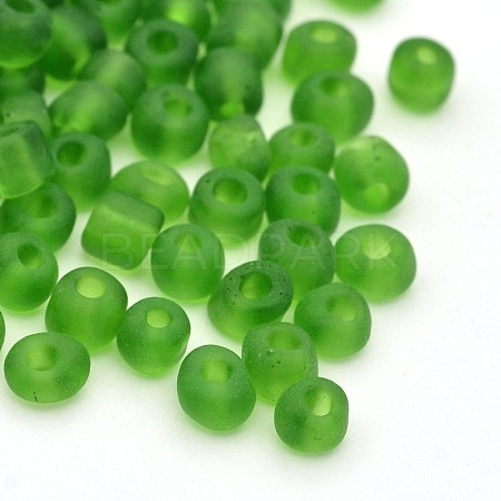 8/0 Frosted Round Glass Seed Beads X-SEED-A008-3mm-M7-1